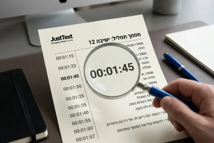 זיהוי דוברים וחותמות זמן: חוקי הברזל של תמלול שיחות לבית משפט