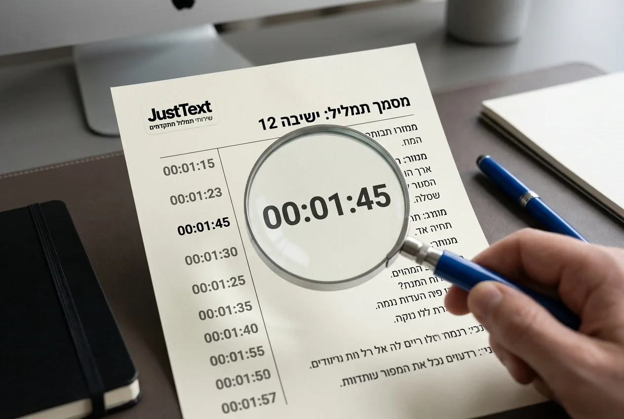 זיהוי דוברים וחותמות זמן: חוקי הברזל של תמלול שיחות לבית משפט